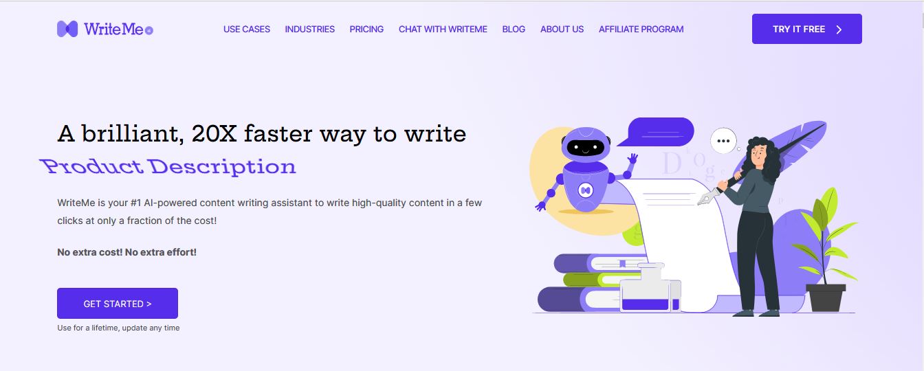 WriteMe AI for creative writing